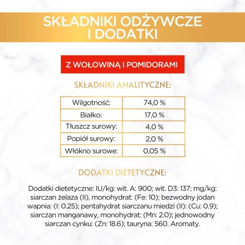 Purina Gourmet Gold wołowina w pomidorach 85g Purina Gourmet Gold wołowina w pomidorach 85g