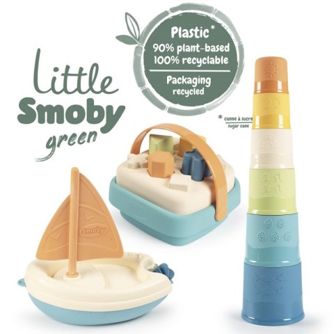 SMOBY Little Green Zestaw Łódka Wieża Sorter Bioplastik SMOBY Little Green Zestaw Łódka Wieża Sorter Bioplastik
