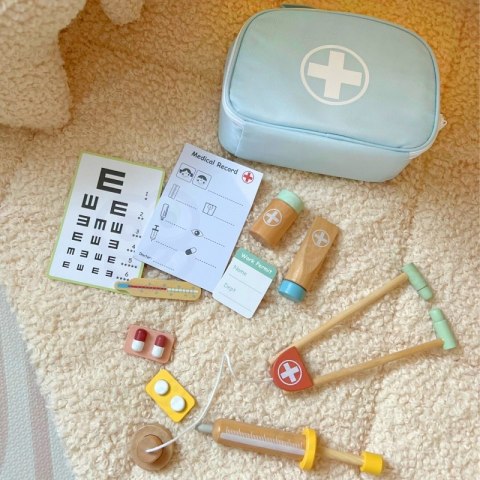 TOOKY TOY Drewniany Zestaw Małego Lekarza Doktora w Walizce z Akcesoriami TOOKY TOY Drewniany Zestaw Małego Lekarza Doktora w Walizce z Akcesoriami