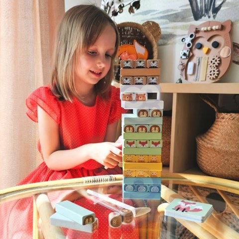 TOOKY TOY Gra Zręcznościowa "Chwiejąca się Wieża" Zwierzęta 82 el. TOOKY TOY Gra Zręcznościowa "Chwiejąca się Wieża" Zwierzęta 82 el.