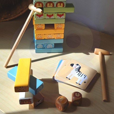TOOKY TOY Gra Zręcznościowa "Chwiejąca się Wieża" Zwierzęta 82 el. TOOKY TOY Gra Zręcznościowa "Chwiejąca się Wieża" Zwierzęta 82 el.