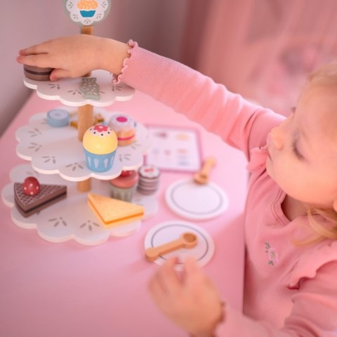 TOOKY TOY Patera Słodkości Drewniany Stojak Babeczki Ciasta TOOKY TOY Patera Słodkości Drewniany Stojak Babeczki Ciasta