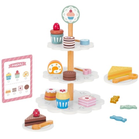 TOOKY TOY Patera Słodkości Drewniany Stojak Babeczki Ciasta TOOKY TOY Patera Słodkości Drewniany Stojak Babeczki Ciasta