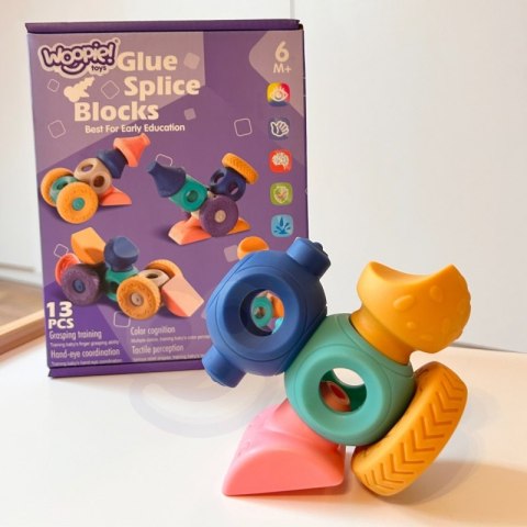 WOOPIE BABY Klocki Sensoryczne Konstrukcyjne Układanka do Ściskania 13 el. WOOPIE BABY Klocki Sensoryczne Konstrukcyjne Układanka do Ściskania 13 el.