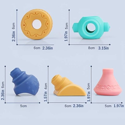 WOOPIE BABY Klocki Sensoryczne Konstrukcyjne Układanka do Ściskania 13 el. WOOPIE BABY Klocki Sensoryczne Konstrukcyjne Układanka do Ściskania 13 el.