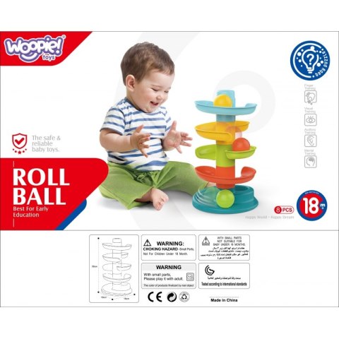 WOOPIE BABY Kulodrom Tor Kulkowy Zestaw Spirala + 3 Kulki WOOPIE BABY Kulodrom Tor Kulkowy Zestaw Spirala + 3 Kulki