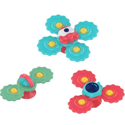 WOOPIE BABY Gryzak Spinner Wirujący z Przyssawką Zestaw 3 szt WOOPIE BABY Gryzak Spinner Wirujący z Przyssawką Zestaw 3 szt