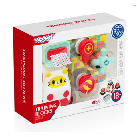 WOOPIE BABY Montessori Manipulacyjny Zestaw Konstrukcyjny Samochód Kotek 2 WOOPIE BABY Montessori Manipulacyjny Zestaw Konstrukcyjny Samochód Kotek 2