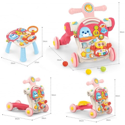 WOOPIE BABY Pchacz Chodzik Stolik Edukacyjny Hulajnoga Jeździk 4w1 WOOPIE BABY Pchacz Chodzik Stolik Edukacyjny Hulajnoga Jeździk 4w1