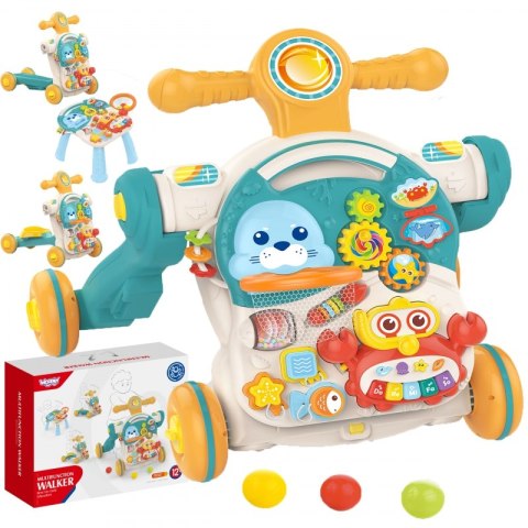 WOOPIE BABY Pchacz Chodzik Stolik Edukacyjny Hulajnoga Jeździk 4w1 WOOPIE BABY Pchacz Chodzik Stolik Edukacyjny Hulajnoga Jeździk 4w1