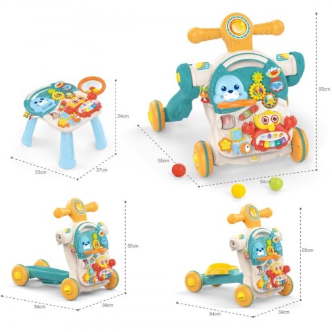 WOOPIE BABY Pchacz Chodzik Stolik Edukacyjny Hulajnoga Jeździk 4w1 WOOPIE BABY Pchacz Chodzik Stolik Edukacyjny Hulajnoga Jeździk 4w1