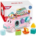 WOOPIE BABY Samochodzik Muzyczny Sorter z Cymbałkami Różowy WOOPIE BABY Samochodzik Muzyczny Sorter z Cymbałkami Różowy