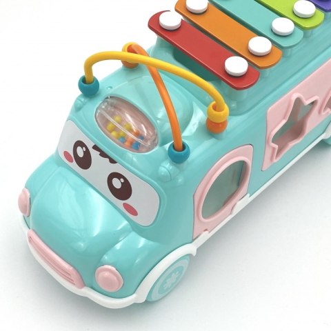 WOOPIE BABY Samochodzik Muzyczny Sorter z Cymbałkami Różowy WOOPIE BABY Samochodzik Muzyczny Sorter z Cymbałkami Różowy