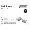 MASTERKIDZ Zestaw 2 Metalowe Kosze Szuszarka Do Naczyń Do Kuchni Dla Dzieci MASTERKIDZ Zestaw 2 Metalowe Kosze Szuszarka Do Naczyń Do Kuchni Dla Dzieci