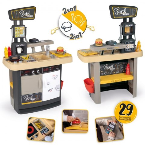 SMOBY Restauracja Bar dla Dzieci 2w1 Kuchnia Jadalnia Akcesoria SMOBY Restauracja Bar dla Dzieci 2w1 Kuchnia Jadalnia Akcesoria