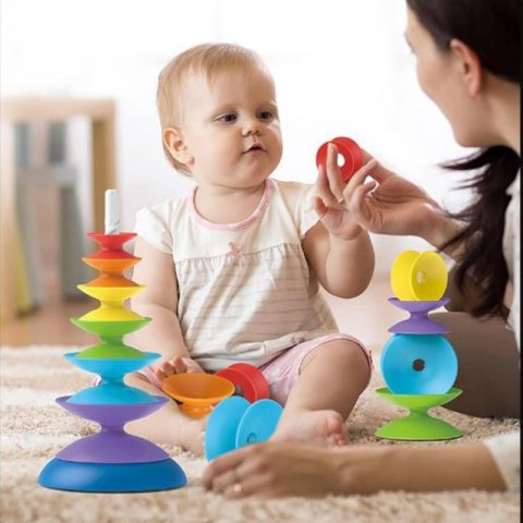 WOOPIE BABY Kolorowa Wieża Układanka Piramidka Edukacyjna 18m+ WOOPIE BABY Kolorowa Wieża Układanka Piramidka Edukacyjna 18m+