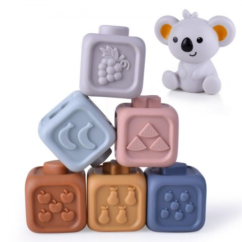 WOOPIE BABY Zestaw Edukacyjna Piramdka Klocki Sensoryczne 2w1 Gryzak Cyferki WOOPIE BABY Zestaw Edukacyjna Piramdka Klocki Sensoryczne 2w1 Gryzak Cyferki