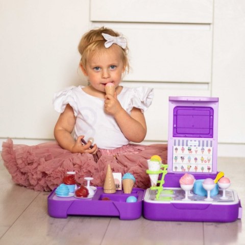 WOOPIE Walizka z Lodami 3w1 Kuchnia Sklepik Lodziarnia Przenośna 62 el. WOOPIE Walizka z Lodami 3w1 Kuchnia Sklepik Lodziarnia Przenośna 62 el.