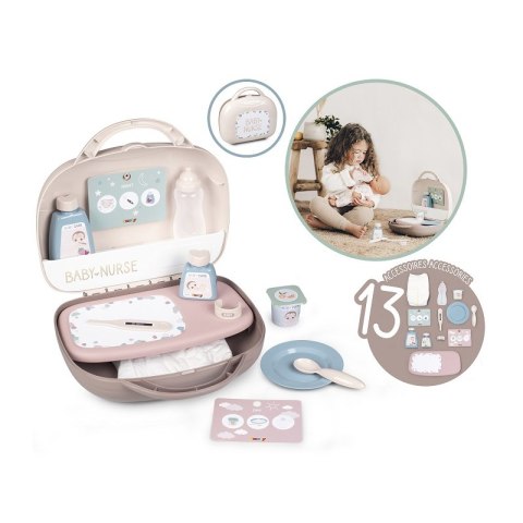 SMOBY Baby Nurse Walizeczka Opiekunki dla Lalki SMOBY Baby Nurse Walizeczka Opiekunki dla Lalki