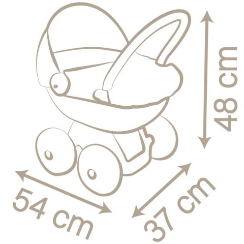 SMOBY Baby Nurse Wózek Głęboki dla lalki z plastikowym daszkiem SMOBY Baby Nurse Wózek Głęboki dla lalki z plastikowym daszkiem