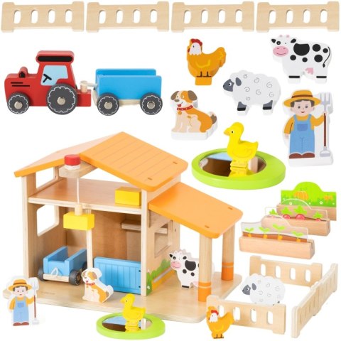 VIGA Drewniana Farma Dom Farmera Z Ogródkiem I Traktorem 21 el VIGA Drewniana Farma Dom Farmera Z Ogródkiem I Traktorem 21 el