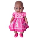 WOOPIE ROYAL Ubranko dla Lalki Różowa Sukienka Króliczek 43-46 cm WOOPIE ROYAL Ubranko dla Lalki Różowa Sukienka Króliczek 43-46 cm