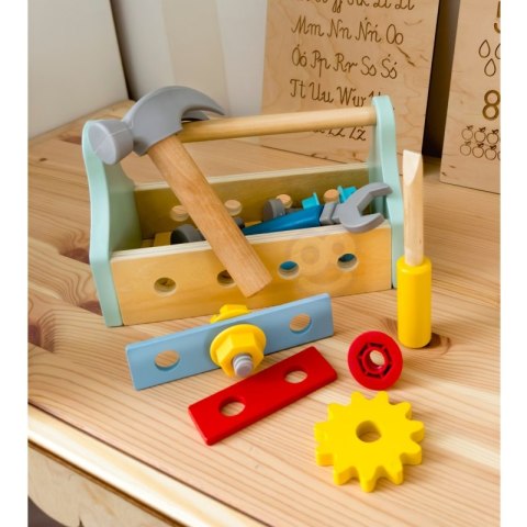 TOOKY TOY Drewniana Skrzynka z Narzędziami Zestaw 18 el. TOOKY TOY Drewniana Skrzynka z Narzędziami Zestaw 18 el.