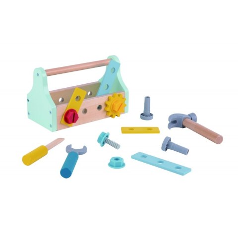 TOOKY TOY Drewniana Skrzynka z Narzędziami Zestaw 18 el. TOOKY TOY Drewniana Skrzynka z Narzędziami Zestaw 18 el.
