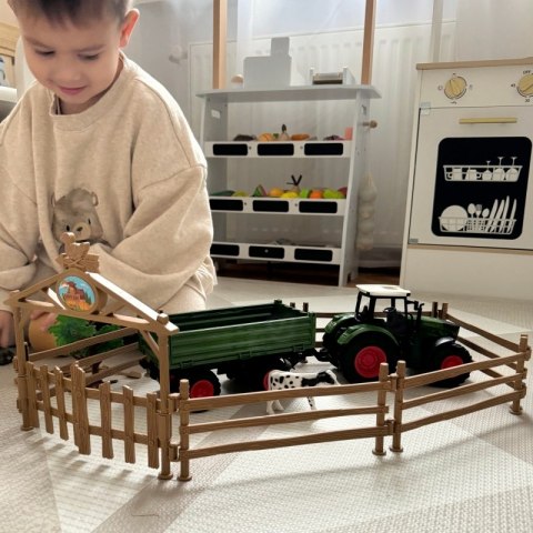 WOOPIE Zestaw Mini Farma Traktor Zwierzęta Osada Farma Rolnik Narzędzia WOOPIE Zestaw Mini Farma Traktor Zwierzęta Osada Farma Rolnik Narzędzia