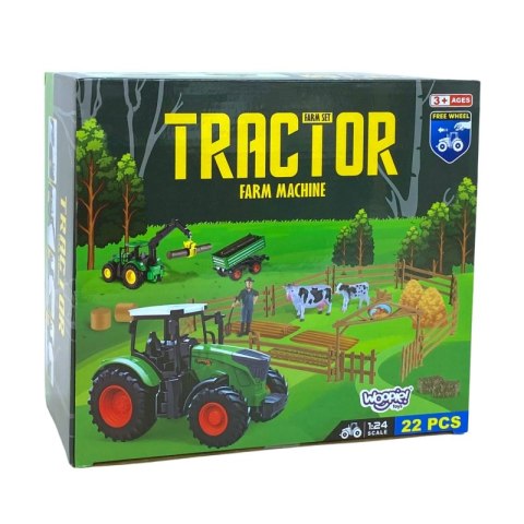 WOOPIE Zestaw Mini Farma Traktor Zwierzęta Osada Farma Rolnik Narzędzia WOOPIE Zestaw Mini Farma Traktor Zwierzęta Osada Farma Rolnik Narzędzia