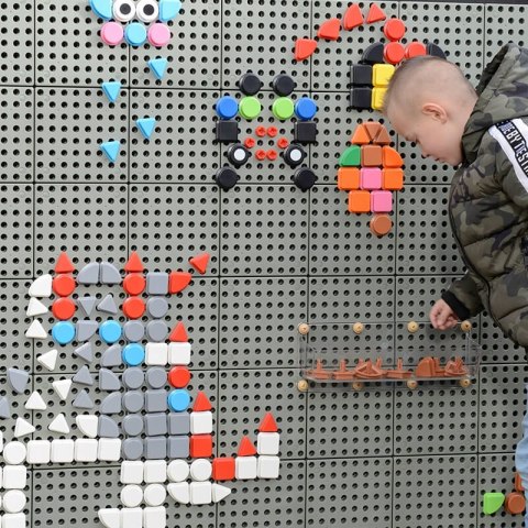 MASTERKIDZ Zestaw Kołeczki w kształcie figur geometrycznych 64szt do tablic STEM MASTERKIDZ Zestaw Kołeczki w kształcie figur geometrycznych 64szt do tablic STEM