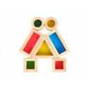 TOOKY TOY Drewniane Kolorowe Klocki Lustra Zestaw 8 el. FSC TOOKY TOY Drewniane Kolorowe Klocki Lustra Zestaw 8 el. FSC