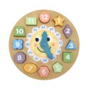 TOOKY TOY Zegar Drewniana Zabawka Edukacyjna Nauka Czasu Kształtów TOOKY TOY Zegar Drewniana Zabawka Edukacyjna Nauka Czasu Kształtów
