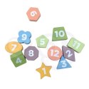 TOOKY TOY Zegar Drewniana Zabawka Edukacyjna Nauka Czasu Kształtów TOOKY TOY Zegar Drewniana Zabawka Edukacyjna Nauka Czasu Kształtów