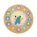 TOOKY TOY Zegar Drewniana Zabawka Edukacyjna Nauka Czasu Kształtów TOOKY TOY Zegar Drewniana Zabawka Edukacyjna Nauka Czasu Kształtów