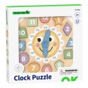 TOOKY TOY Zegar Drewniana Zabawka Edukacyjna Nauka Czasu Kształtów TOOKY TOY Zegar Drewniana Zabawka Edukacyjna Nauka Czasu Kształtów
