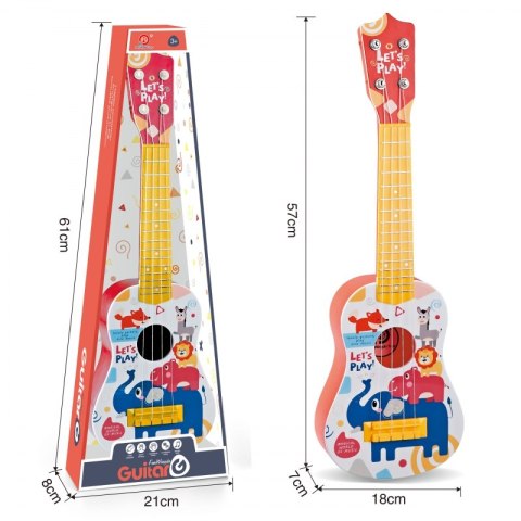 WOOPIE Gitara Klasyczna dla Dzieci Czerwona 57cm WOOPIE Gitara Klasyczna dla Dzieci Czerwona 57cm