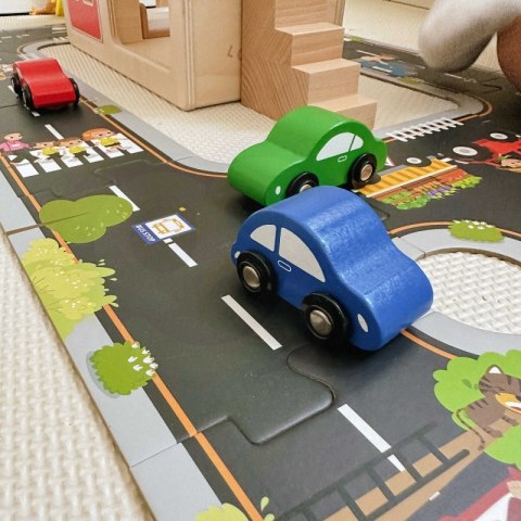 TOOKY TOY Droga Puzzle dla Dzieci Autostrada Makieta 21 el. Certyfikat FSC TOOKY TOY Droga Puzzle dla Dzieci Autostrada Makieta 21 el. Certyfikat FSC