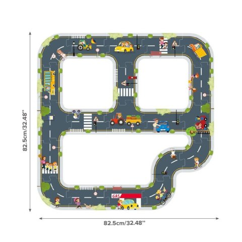 TOOKY TOY Droga Puzzle dla Dzieci Autostrada Makieta 21 el. Certyfikat FSC TOOKY TOY Droga Puzzle dla Dzieci Autostrada Makieta 21 el. Certyfikat FSC