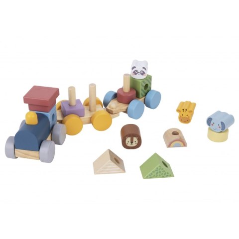 TOOKY TOY Kolejka Drewniana ze Zwierzątkami Klocki Układanka Montessori TOOKY TOY Kolejka Drewniana ze Zwierzątkami Klocki Układanka Montessori