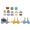 TOOKY TOY Kolejka Drewniana ze Zwierzątkami Klocki Układanka Montessori TOOKY TOY Kolejka Drewniana ze Zwierzątkami Klocki Układanka Montessori