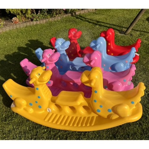 WOOPIE Bujak Wieloosobowy Dino Huśtawka Równoważna Różowa WOOPIE Bujak Wieloosobowy Dino Huśtawka Równoważna Różowa