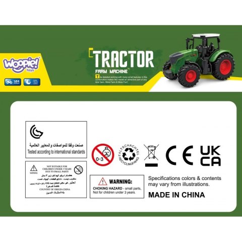 WOOPIE Traktor Ciągnik Gumowe Koła Zielony WOOPIE Traktor Ciągnik Gumowe Koła Zielony