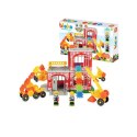 MOCHTOYS Klocki Jeżyki Pin Bricks STRAŻ POŻARNA w Kartonie 100 el. + 2 Figurki MOCHTOYS Klocki Jeżyki Pin Bricks STRAŻ POŻARNA w Kartonie 100 el. + 2 Figurki