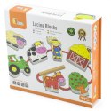 VIGA Drewniana Przeplatanka Klocki Farma do Nawlekania Montessori VIGA Drewniana Przeplatanka Klocki Farma do Nawlekania Montessori