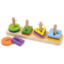 VIGA Drewniane klocki z sorterem kształtów Montessori VIGA Drewniane klocki z sorterem kształtów Montessori