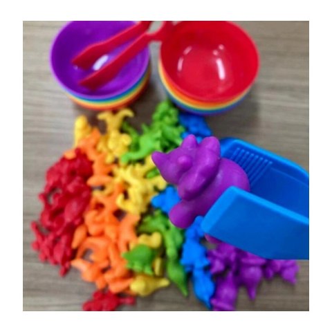 WOOPIE Gra Edukacyjna Montessori Sorter Kolorów Dinozaury 56 el. WOOPIE Gra Edukacyjna Montessori Sorter Kolorów Dinozaury 56 el.