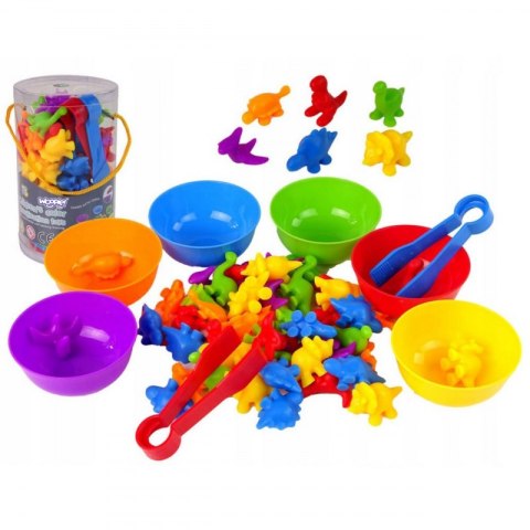 WOOPIE Gra Edukacyjna Montessori Sorter Kolorów Dinozaury 56 el. WOOPIE Gra Edukacyjna Montessori Sorter Kolorów Dinozaury 56 el.
