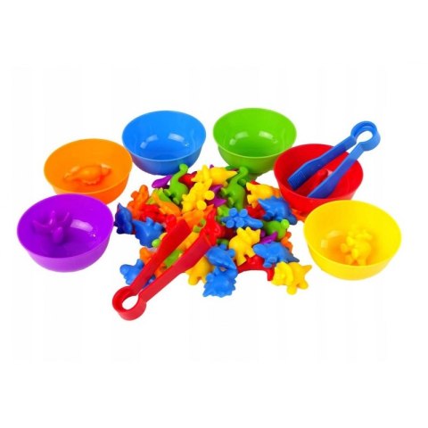 WOOPIE Gra Edukacyjna Montessori Sorter Kolorów Dinozaury 56 el. WOOPIE Gra Edukacyjna Montessori Sorter Kolorów Dinozaury 56 el.