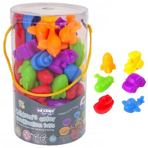 WOOPIE Gra Edukacyjna Montessori Sorter Kolorów Pojazdy 44 el. WOOPIE Gra Edukacyjna Montessori Sorter Kolorów Pojazdy 44 el.